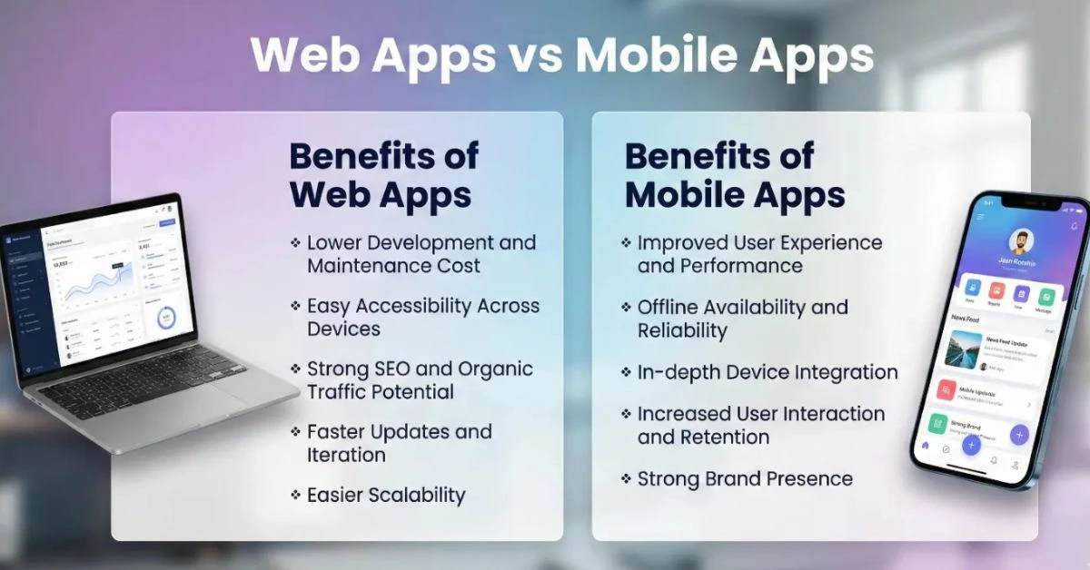 Benefits of Web App and Mobile App